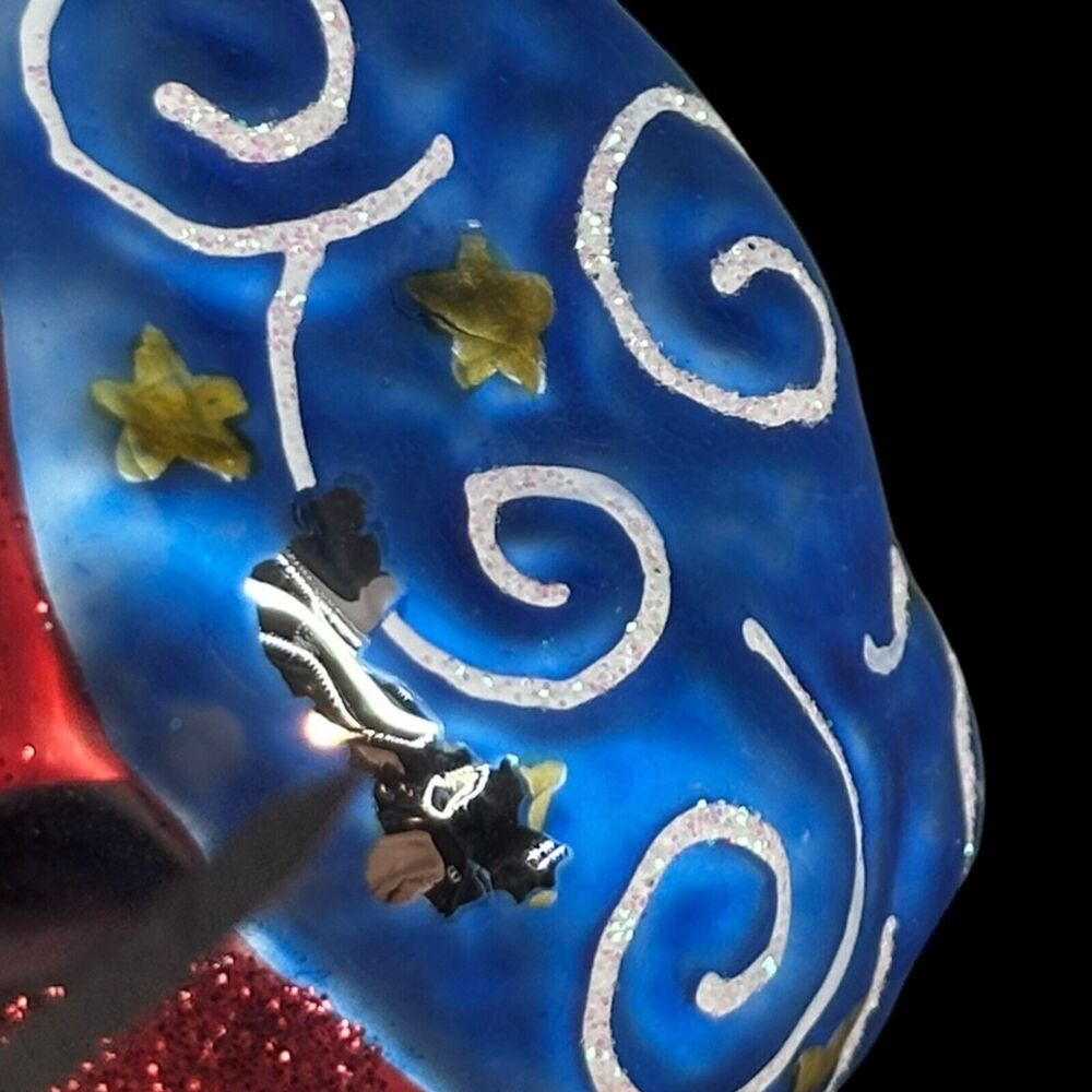 Blown Glass Santa Claus Starry Night Sack Presents Christmas Ornament 5" T - Picture 9 of 9